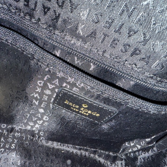 Kate Spade Sammi Grove Street Black Leather Backpack Small Gold Zippers
